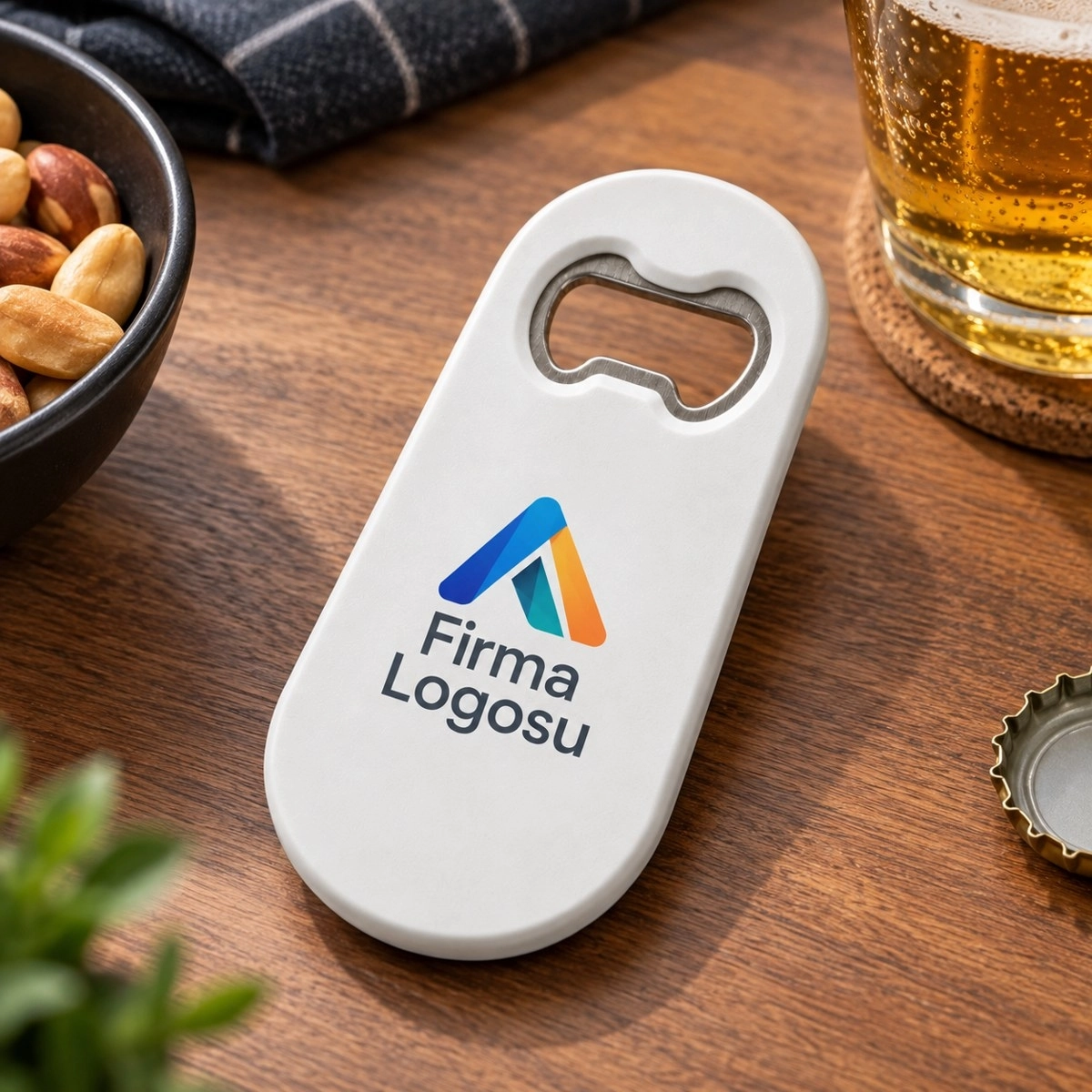 Bombeli Şişe Açacağı 200 Adet - Logo Baskılı