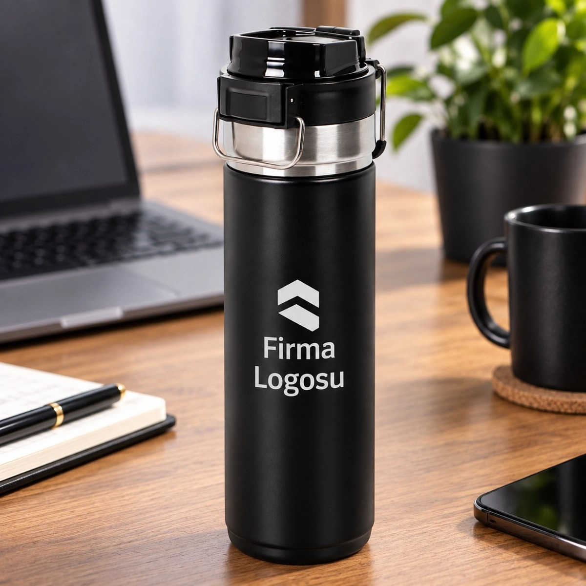 Kilitli Termos 700 ml - Lazer Logo Baskılı