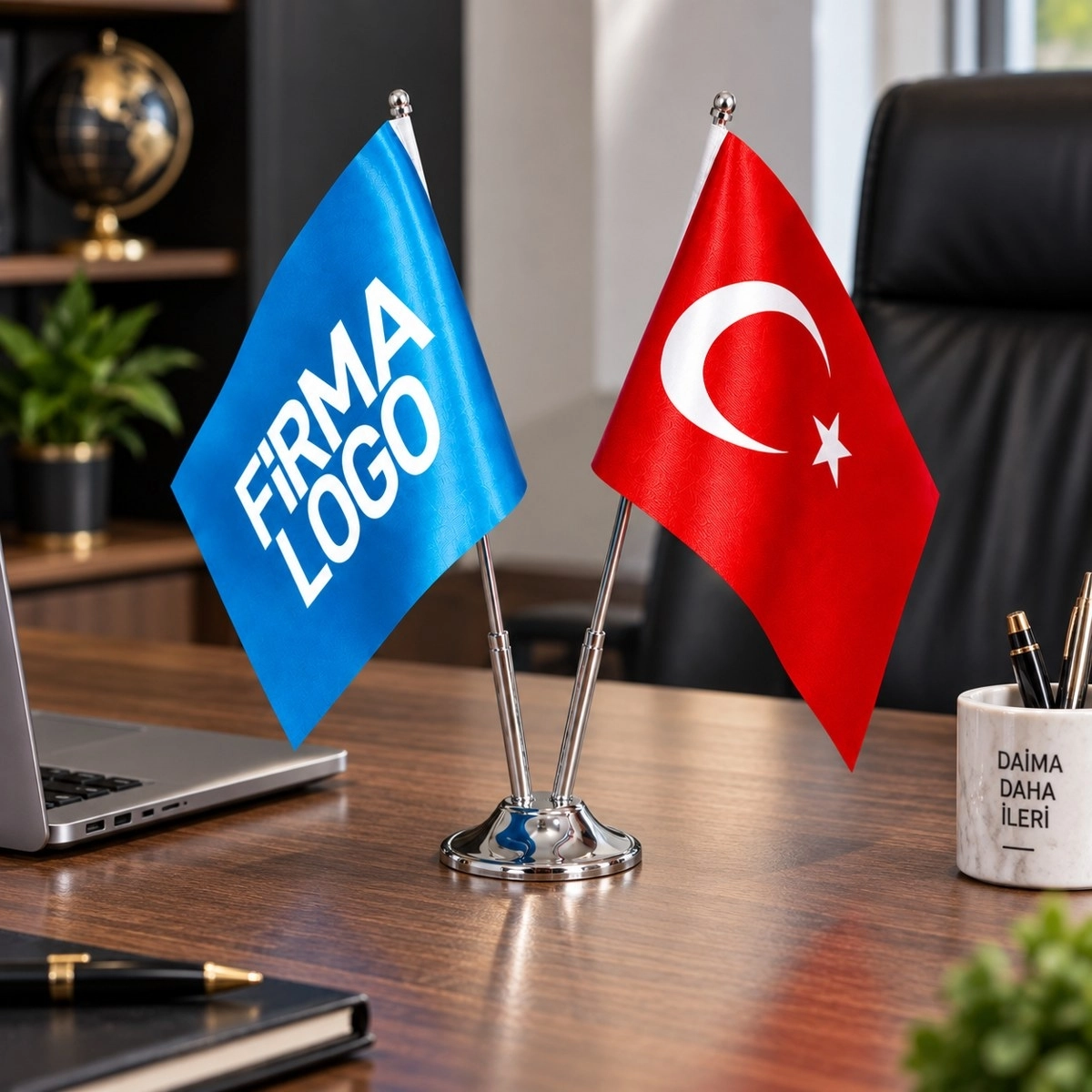 Masa Bayrağı 15x22,5 cm - Logo Baskılı