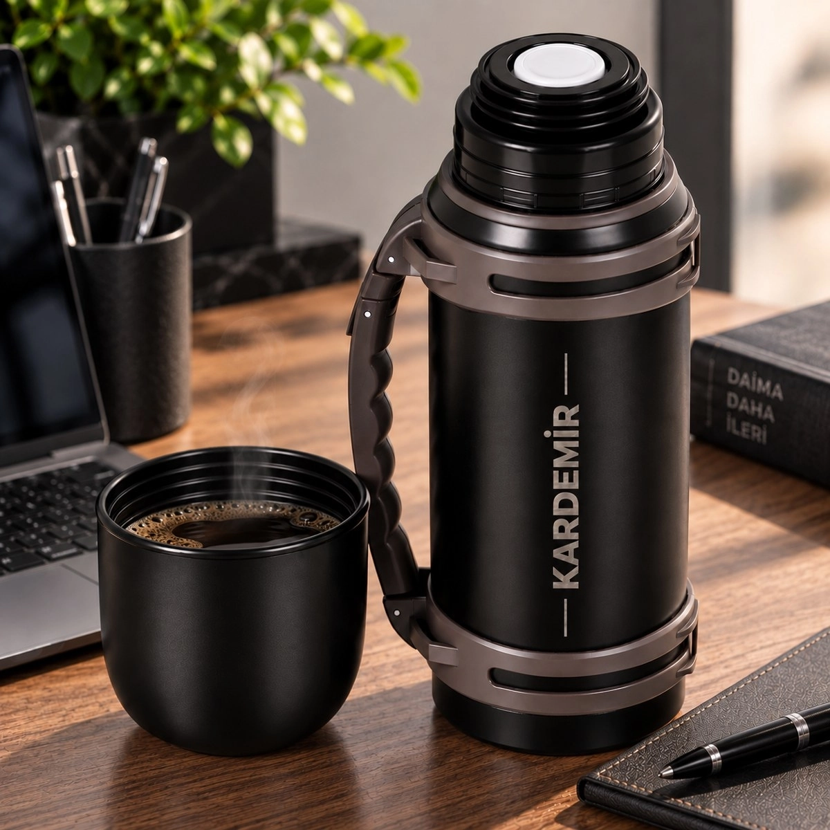 Mega Termos 1000 ml - Lazer Logo Baskılı