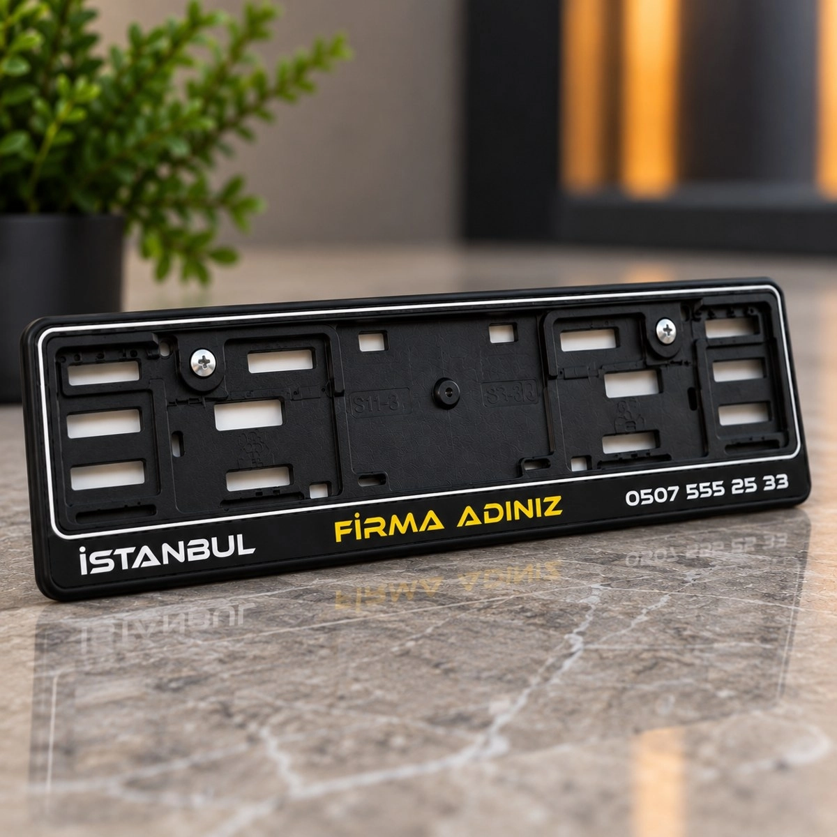 Plakalık - Firma Adı ve Telefon Baskılı