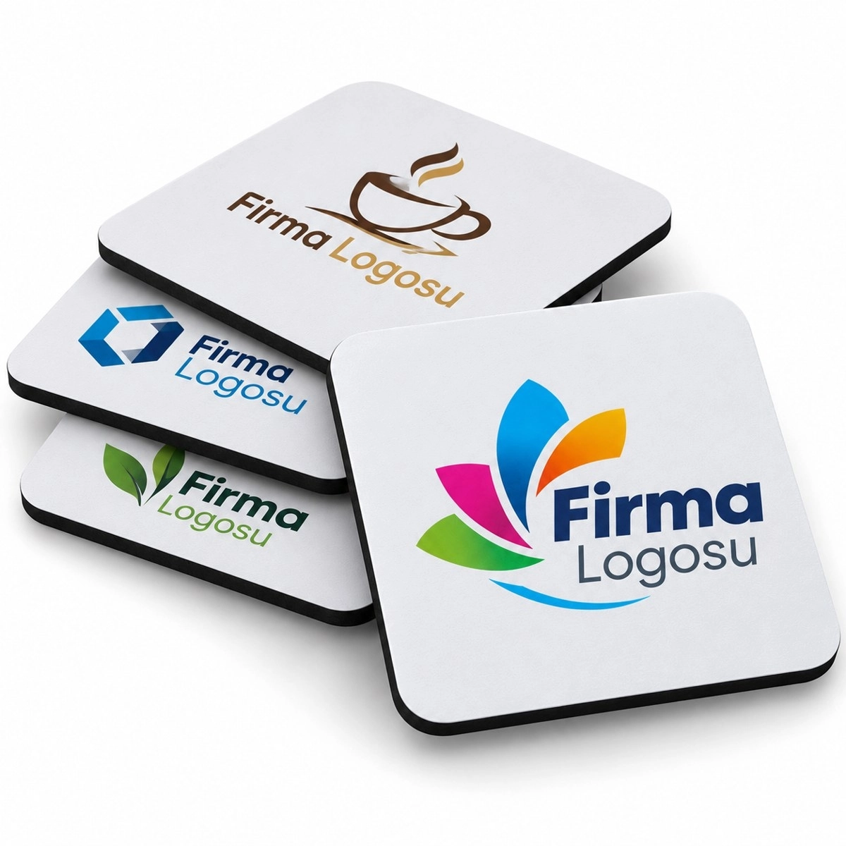 PVC Bardak Altlığı 9x9 cm - Logo Baskılı