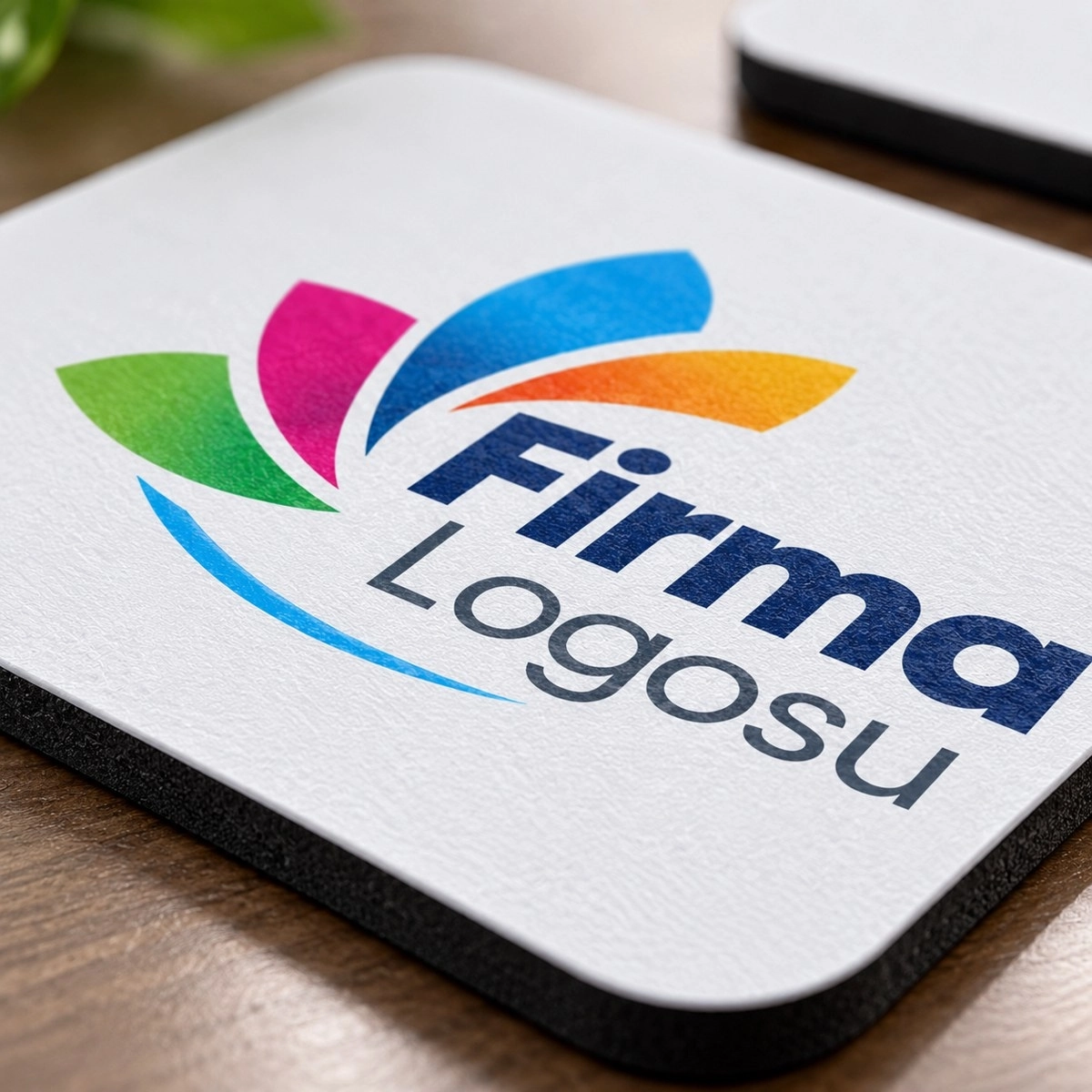 PVC Bardak Altlığı 9x9 cm - Logo Baskılı