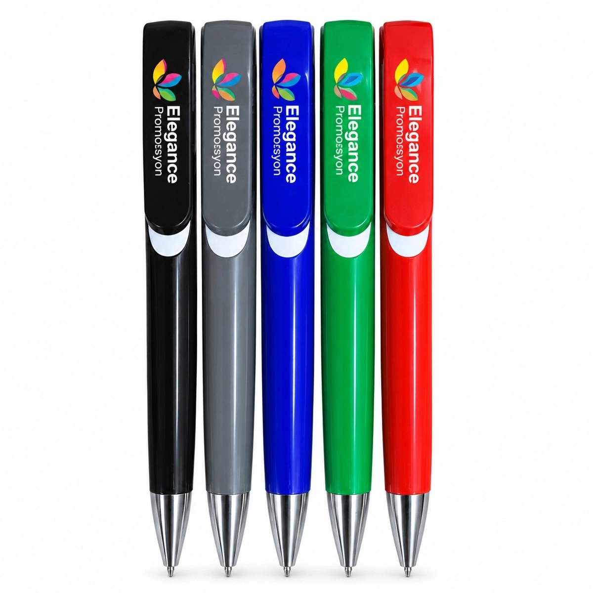 Renkli Elegance Kalem 200 Adet - Logo Baskılı