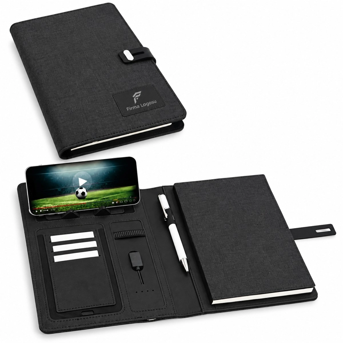 Powerbanklı Organizer Ajanda - Işıklı Logo