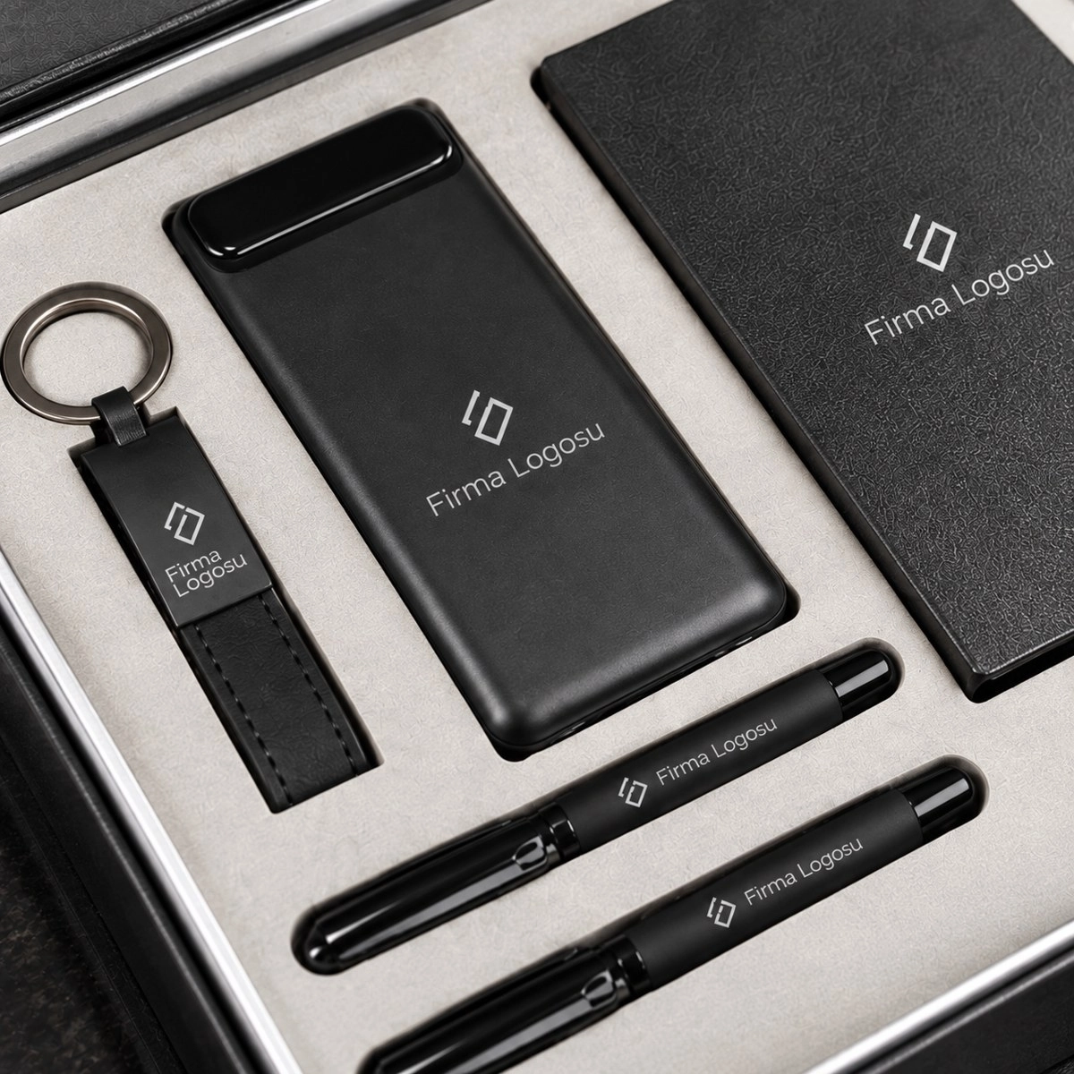 VIP Kutulu Set - Powerbank, Defter, Kalem