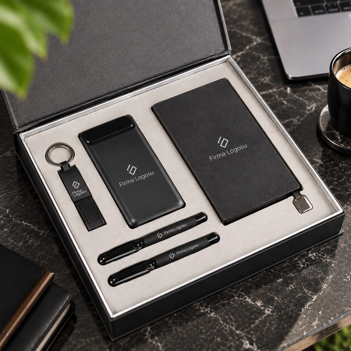VIP Kutulu Set - Powerbank, Defter, Kalem