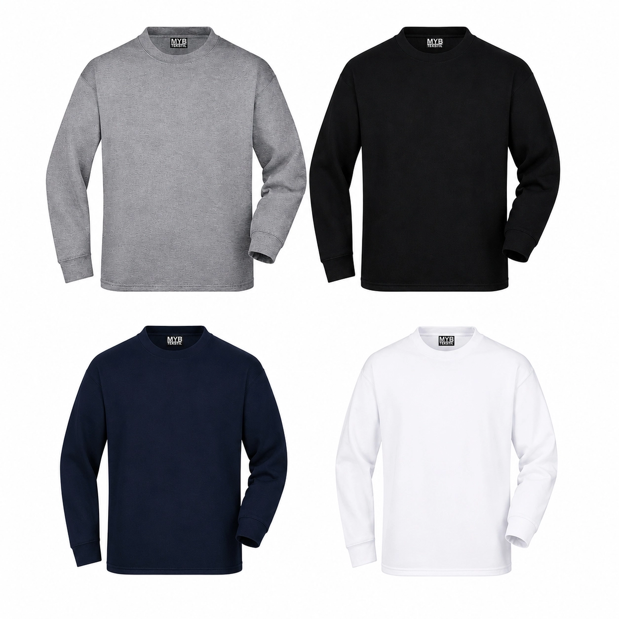 2 İplik Sweatshirt 10 Adet - Logo Baskılı
