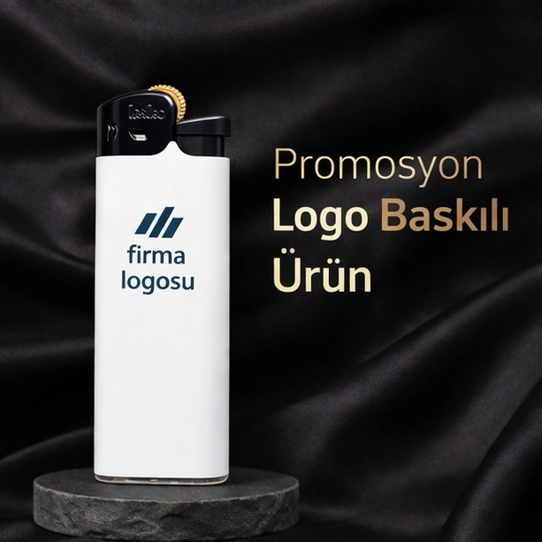 Koko Taşlı Çakmak 200 Adet - Logo Baskılı