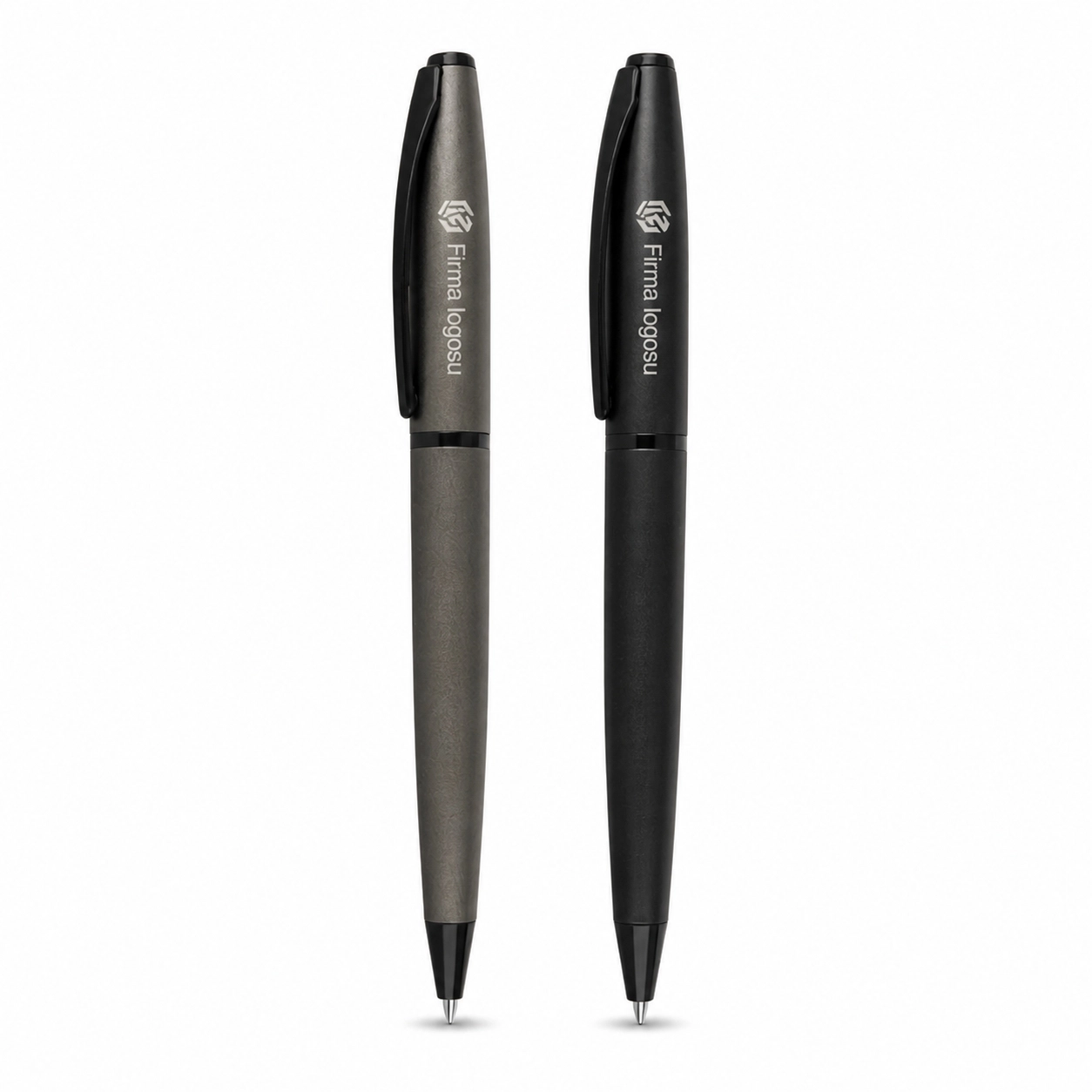 Karbon Metal Kalem 100 Adet - Lazer Baskılı
