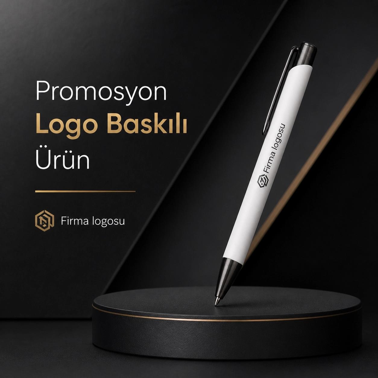 Prime Metal Rubber Kalem 100 Adet - Lazer Baskılı