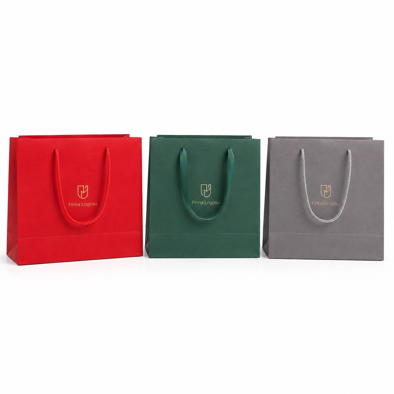 Premium Karton Çanta 23x33x11 cm 50 Adet - Logolu