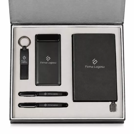 VIP Kutulu Set - Powerbank, Defter, Kalem