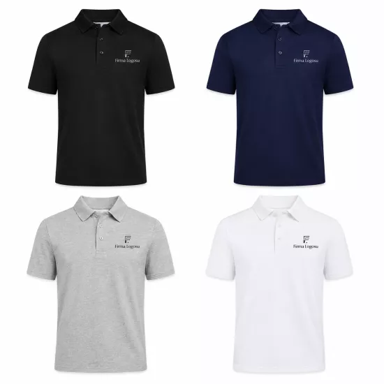 Polo Yaka Tişört 10 Adet - Logo Baskılı