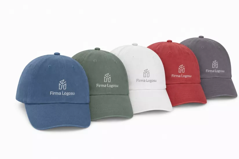 Polyester Şapka 100 Adet - Logo Baskılı
