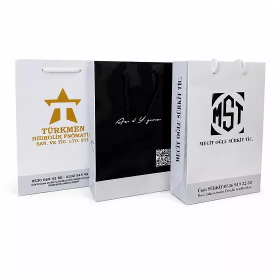 Karton Çanta 25x17x7 cm 500 Adet - Renkli Baskılı