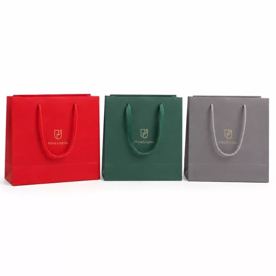 Premium Karton Çanta 23x33x11 cm 50 Adet - Logolu