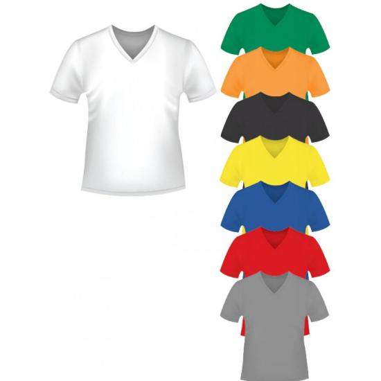 Elegance Promosyon Baskılı V Yaka Tşört 10 Adet